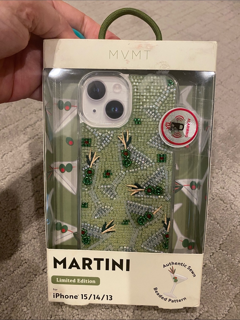 MVMT Martini Limited Edition Olive Green Beaded Phone Case